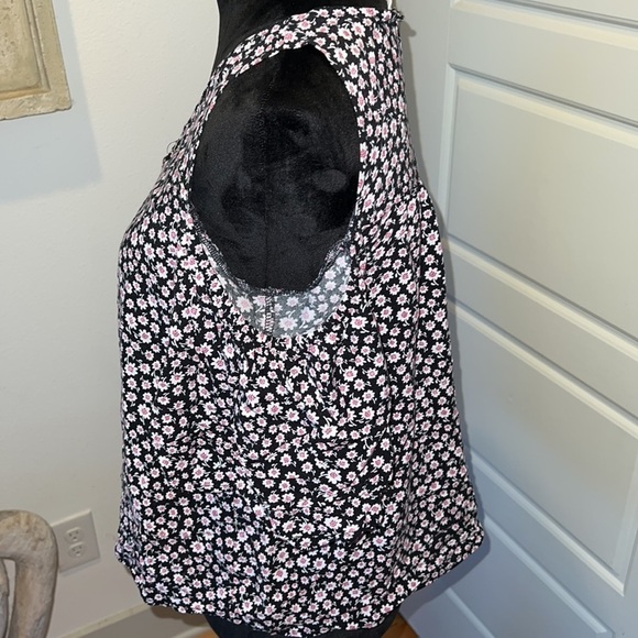 SO heritage flower print cold shoulder boho top blouse Sz M - Picture 3 of 6